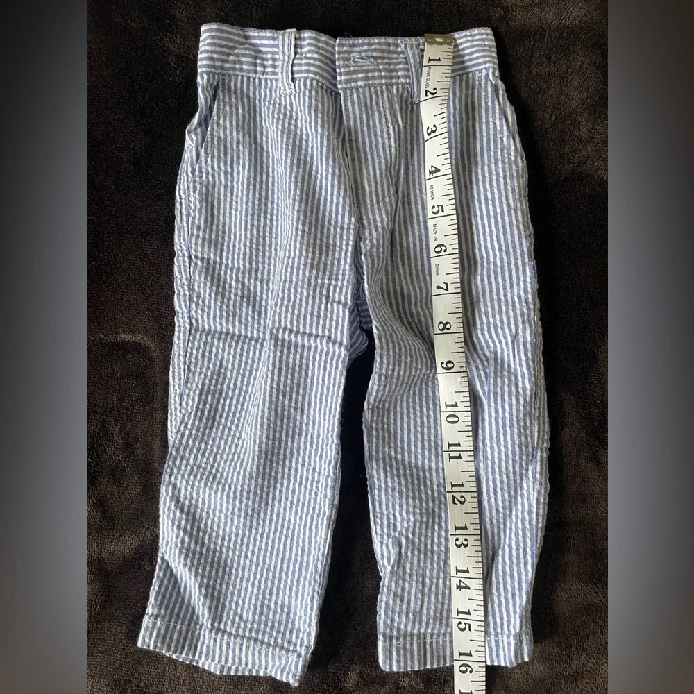 Blue Seersucker Ralph Lauren 12 Month Boy